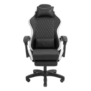 SILLA GAMER MARS GAMING MGCXBBL NEGRA Y BLANCA RECLINABLE REPOSABRAZOS AJUSTABLE REPOSAPIES