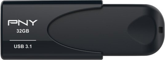 MEMORIA USB 32GB PNY ATTACHE 4 FD32GATT431KK-EF USB 3.1 NEGRO TAPA CORREDERA