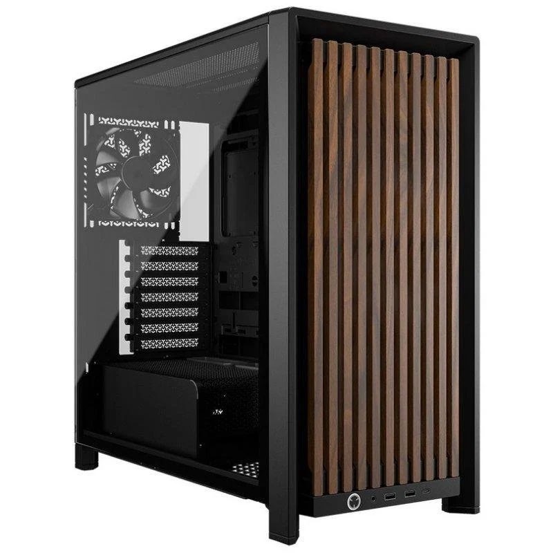 CAJA ATX SEMITORRE CORSAIR FRAME 4000D RS WOOD CRISTAL TEMPLADO NEGRA-NUEZ