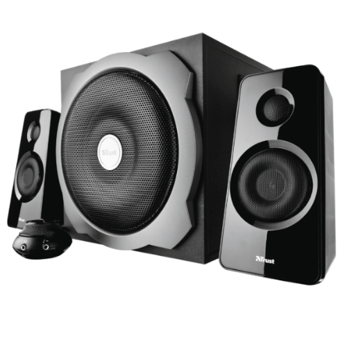 ALTAVOCES TRUST TYTAN 2.1 SPEAKER SET 60W RMS CONTROL VOLUMEN JACK 3.5MM NEGRO  19019