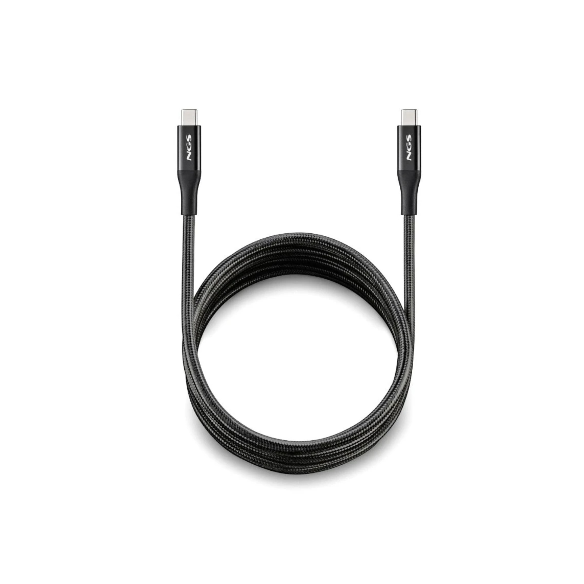 CABLE NGS CARGA RAPIDA DE USB C A USB C DE 2 M DE LONGITUD 240W BLACK