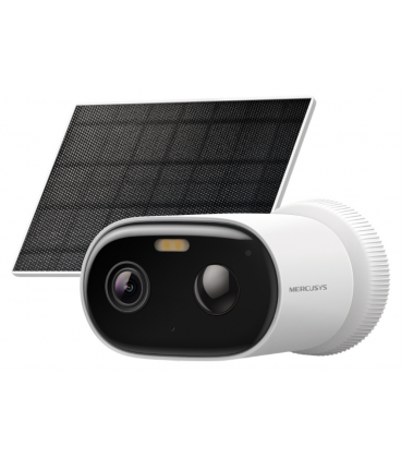 CAMARA EXTERIOR IP WIFI MERCUSYS MC410 KIT V1 2K 3MP PANEL SOLAR IP65 V. NOCTURNA COLOR BATERIA