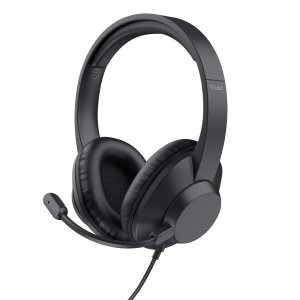 HEADSET TRUST AYDA MAX COLOR NEGRO JACK 3.5mm CABLE 1,8m