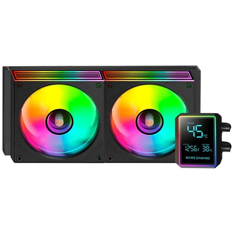 MARS GAMING Refrig. Líquida MLLCDPRO240 AIO Negro