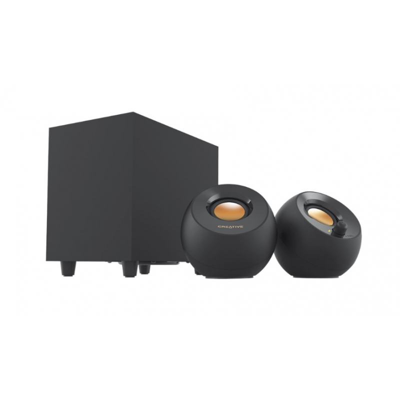 ALTAVOCES CREATIVE PEBBLE PLUS 2.1 USB NEGRO, Altavoces