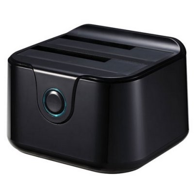 Tooq TQDS-802B Docking Station Doble Bahía HDD Neg