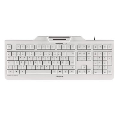 Cherry Teclado+lector chip integrado (DNIe) Blanco