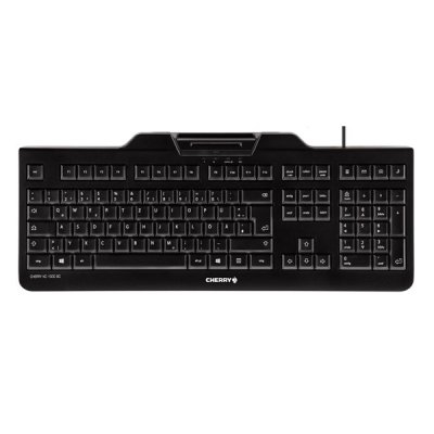 Cherry Teclado+lector chip integrado (DNIe) Negro