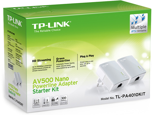TP-Link TL-PA4010 AV500 Mini Powerline Starter Kit