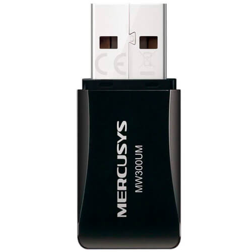 ADAPTADOR RED MERCUSYS MW300UM USB2.0 WIFI-N/300MBPS MINI